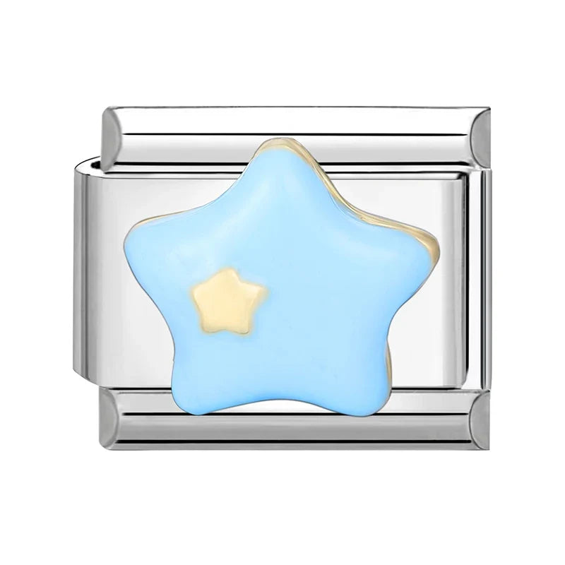Zircon Stars Shell Butterfly Italian Charm Links – 39 Colors Italian Charm Links Qme Style 19