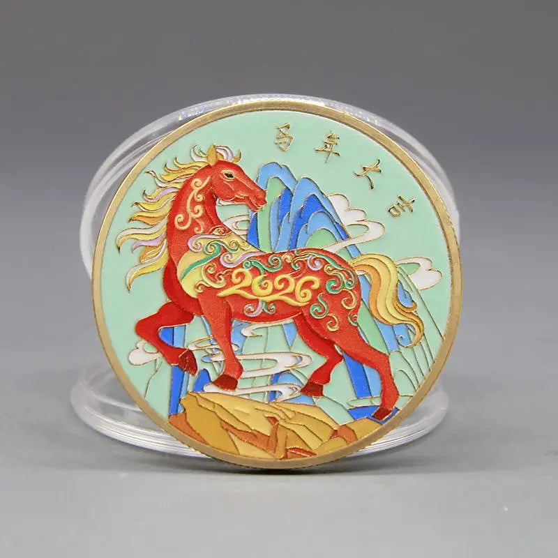 2026 Year of the Horse Chinese Zodiac Souvenir Coin Gift Souvenir Coin Qme A2