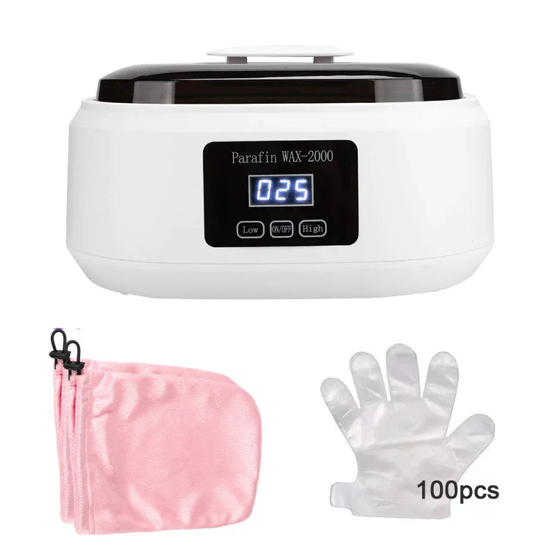 Paraffin Wax Bath Warmer 2L – Hand & Foot Spa Moisturizing Kit Paraffin Wax Warmer Qst Glove Set EU Plug