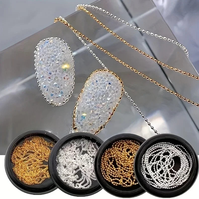 Alloy O-Shape Chain Ball Nail Art DIY Charm Accessories Nail Art Charm Qme