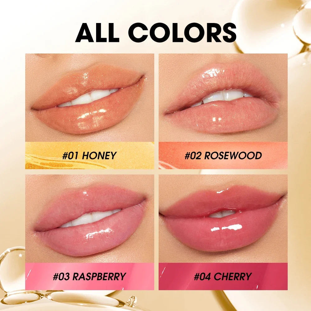 O TWO Lip Oil Gloss Plumper – Moisturizing Non-Sticky Shine Lip Oil Gloss Qme