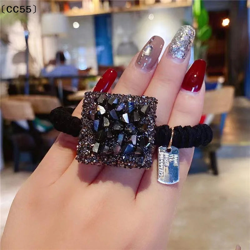 Women's Rhinestone Elastic Hair Bands – Party & Daily Style Rhinestone Hair Band Qst