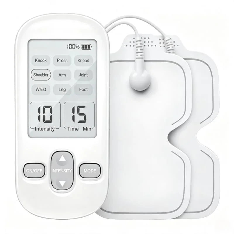 VamsLuna EMS TENS Massager – Portable Electric Muscle Massager Electric Body Massager Qst Classic White USB Type-C
