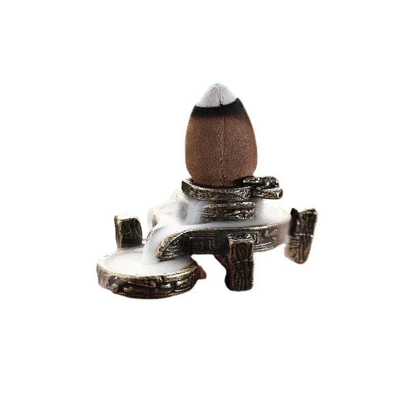 Zen Waterfall Backflow Incense Burner – Antique Tea Decor Incense Burner Qme
