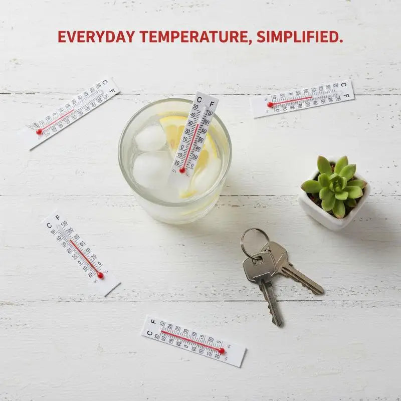 Miniature Paper Cardboard Thermometer Indoor 20–50°C | 5×1cm Indoor Thermometer Qme