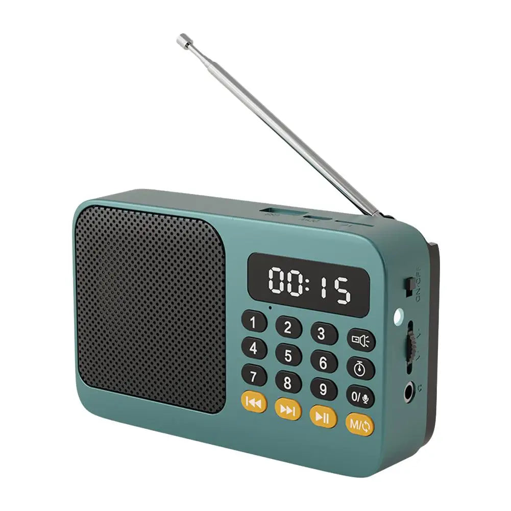 Portable Rechargeable FM Radio & MP3 Player – USB & TF Card Portable MP3 Radio Player Qme C