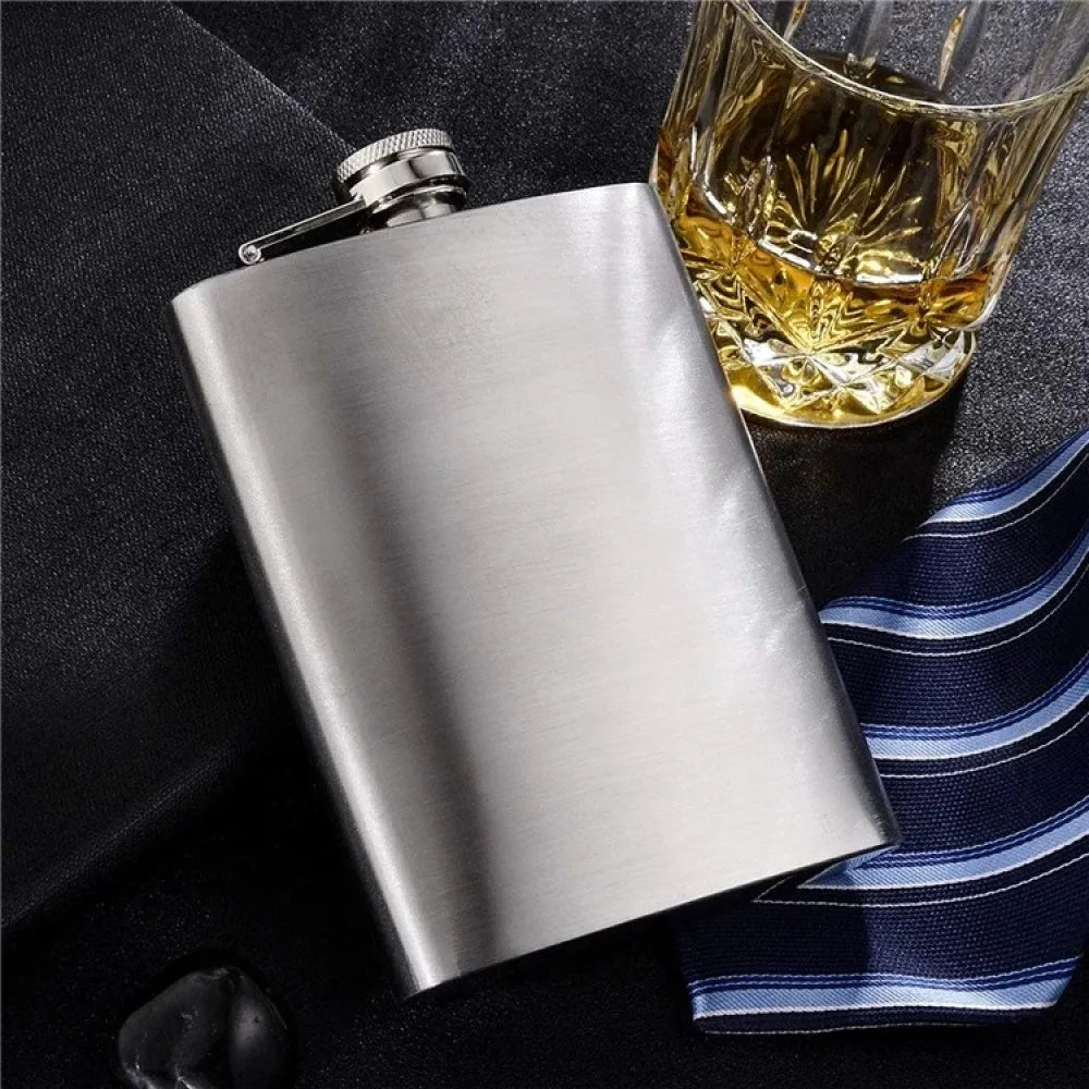 Stainless Steel Hip Flask 4/8/10 oz – Pocket Whiskey Bottle Hip Flask Qst
