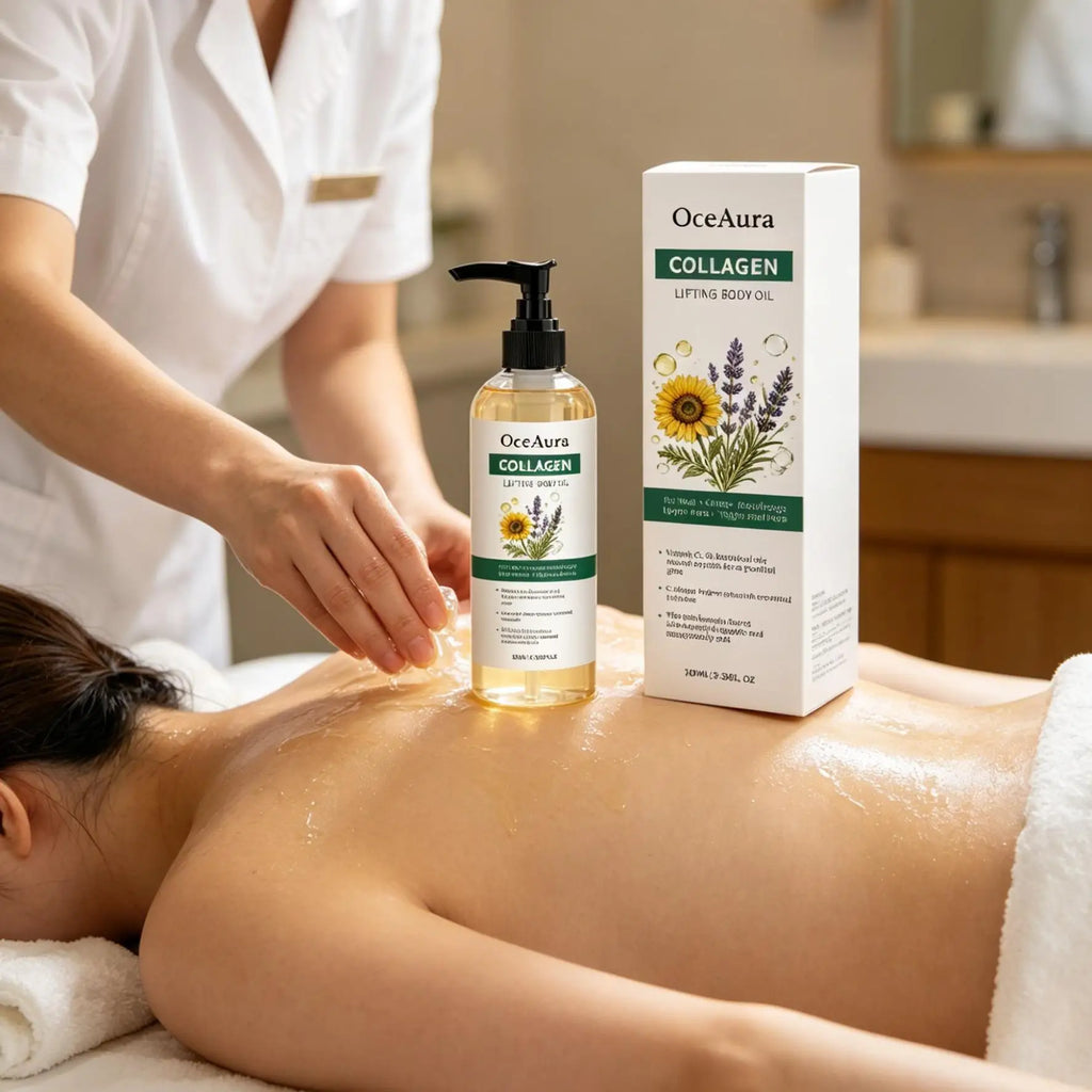 OceAura Collagen Body Oil – Lavender Firming & Moisturizing Firming Body Oil Qst