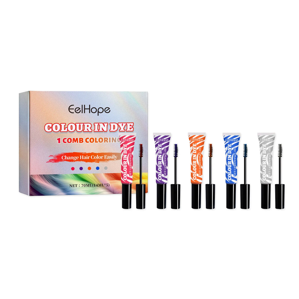 HOEGOA Temporary Hair Dye Set – Vibrant Colors for Festivals Hair Dye Set Qst B set
