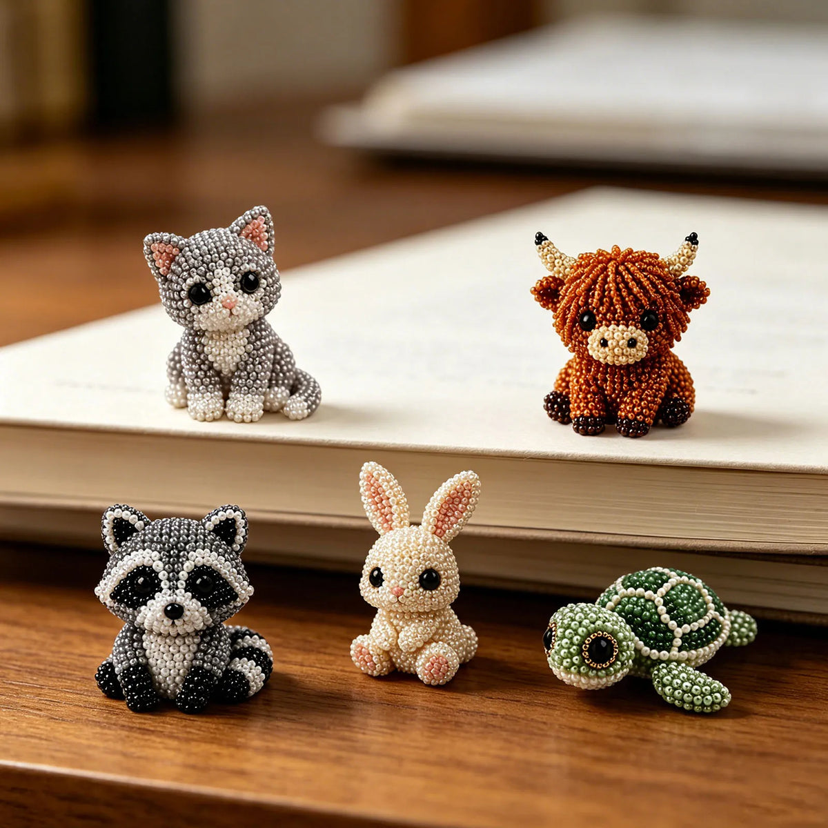 3D DIY Animal Beading Figurine Kit – Creative Bead Art Set DIY Beading Kit Qme