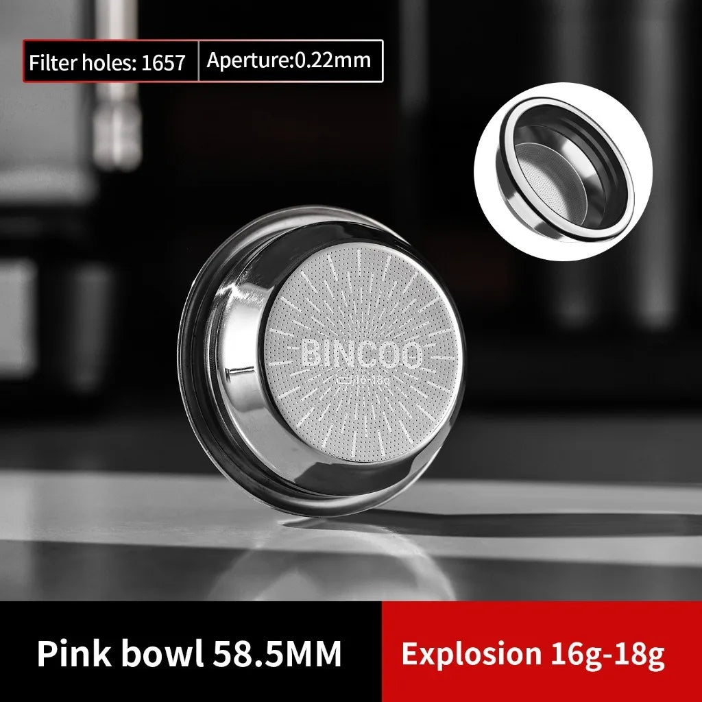BINCOO 58mm Pressure Portafilter Basket – 51/58mm Espresso Filter Portafilter Basket Qst B 16-18g-58mm