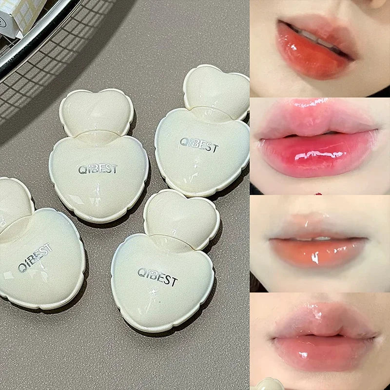 QIBEST 4-Color Mirror Lip Gloss Jelly Hydrating Lip Glaze Hydrating Lip Gloss Qme
