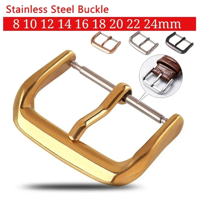 Stainless Steel Watch Pin Buckle 8–22mm Replacement Clasp Watch Pin Buckle Qme