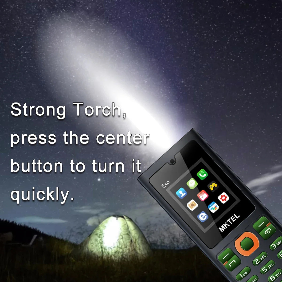 MKTEL EXO Dual SIM Feature Phone 1.77" Display – Senior Mobile Dual SIM Feature Phone Qme