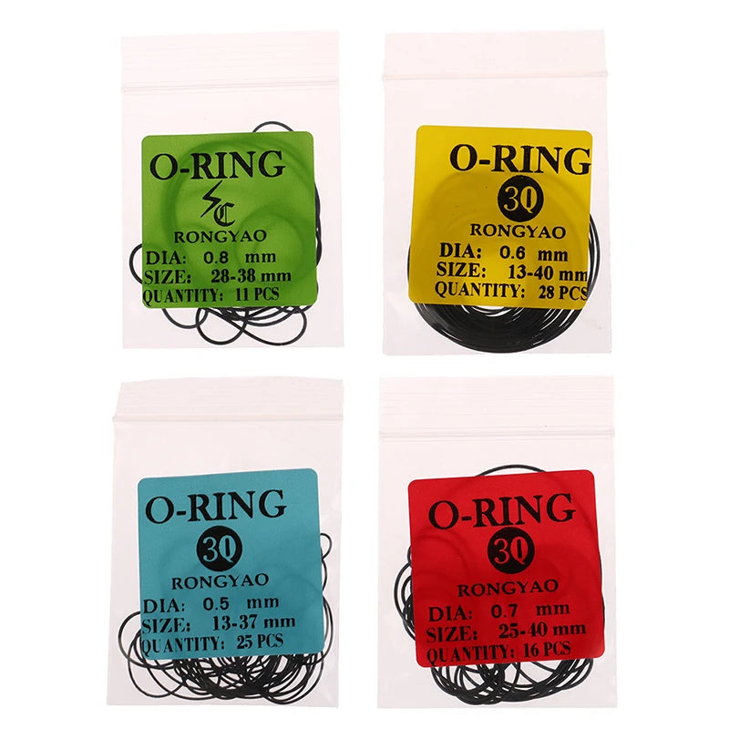 Watch O-Ring Rubber Gaskets 0.5–0.8mm Waterproof Back Cover Seal Watch Repair Gasket Qst