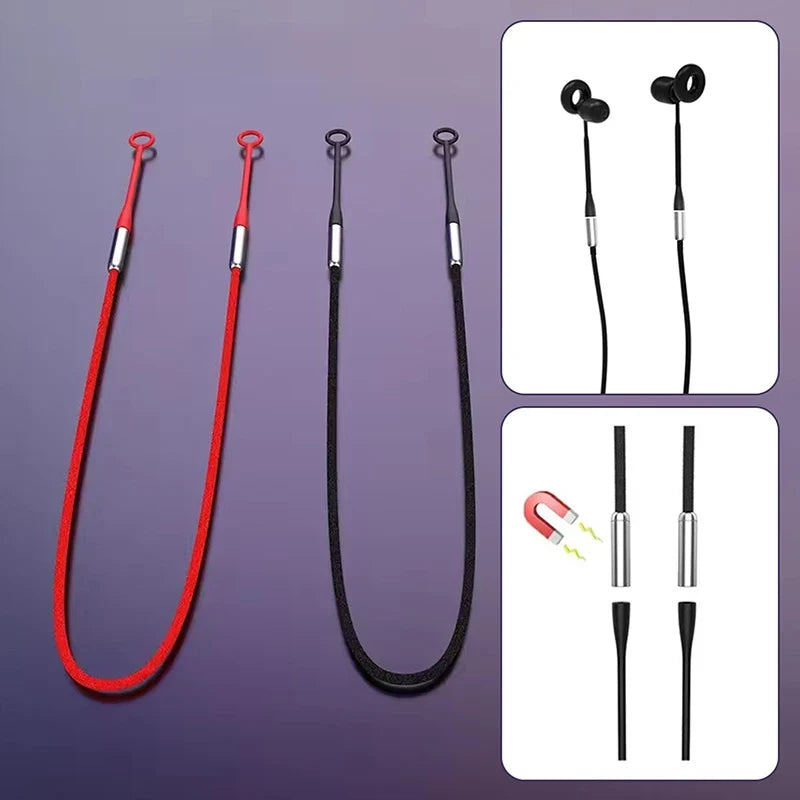 Magnetic Earplug Lanyard – Flexible Silicone Holder by Qme Earplug Lanyard Qme