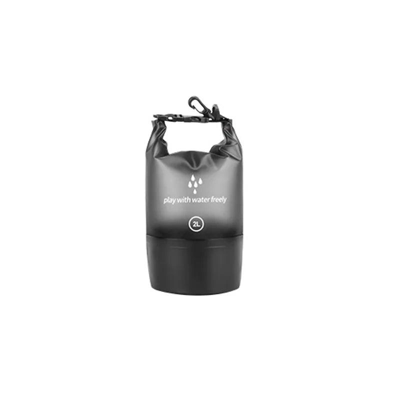Waterproof Roll-Top Dry Bag | Lightweight PVC Storage Bag Waterproof Dry Bag Qme black