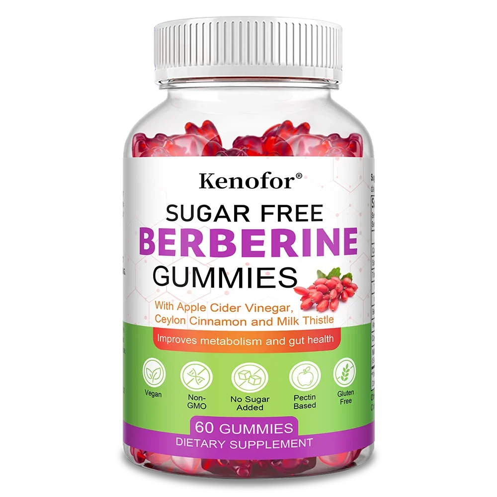 Berberine Gummies – Ceylon Cinnamon & Milk Thistle | 60ct Herbal Gummy Supplement Qst 60 Count-1 bottle