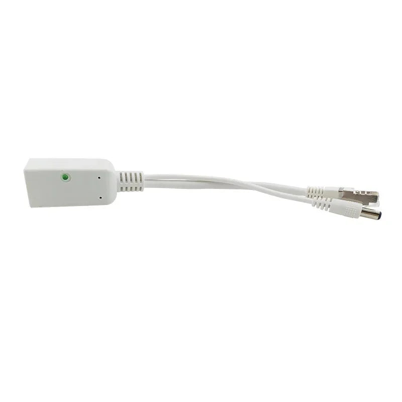 2-Pack Wide-Range PoE Injector 9V–56V Gigabit RJ45 DC Socket PoE Injector Qme Male