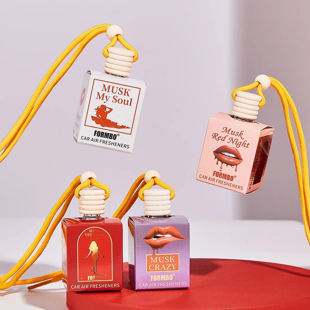 Car Hanging Perfume Diffuser | Lasting Air Freshener – 8 Scents Car Air Freshener Qme