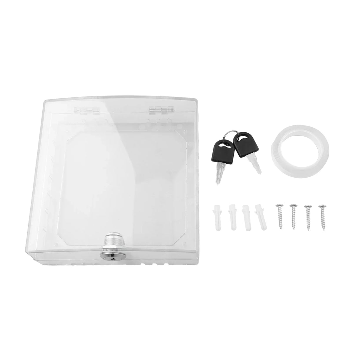 Transparent Acrylic Thermostat Lock Box Cover with 2 Keys Thermostat Lock Box Qme