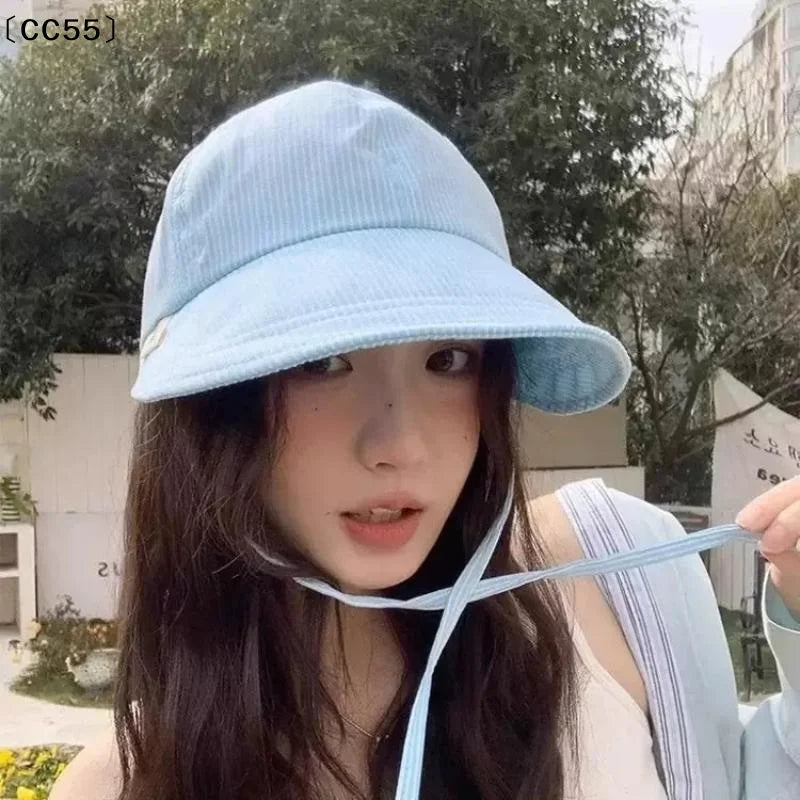 UV Protection Wide Brim Sun Hat – Unisex Striped Baseball Cap Sun Hat Qst