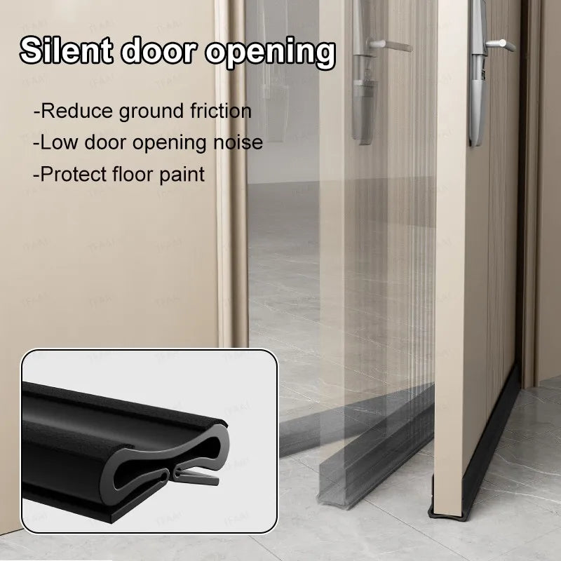 Self-Adhesive PVC Door Bottom Seal Strip – Draft & Dust Guard Door Weather Stripping Qme