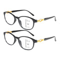 VOPHA 2-Pack Progressive Reading Glasses +1.0–+3.0 Blue Light Progressive Reading Glasses Qst 100 2PC-Black