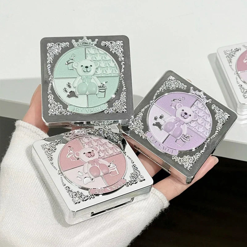 5-Color Purple Eyeshadow Palette – Glitter, Shimmer & Matte Eyeshadow Palette Qme