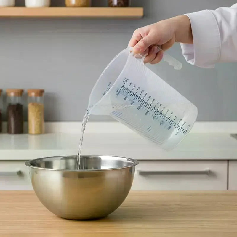 Graduated Plastic Beaker – Chemical-Resistant Measuring Cylinder Measuring Beaker Qme