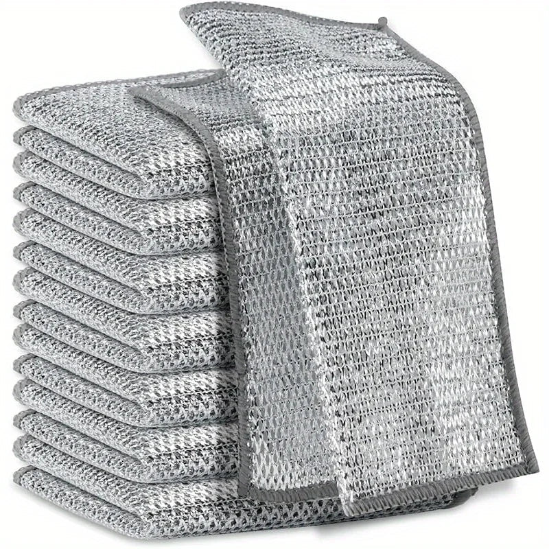 Multipurpose Mesh Microfiber Cleaning Cloths – Wet & Dry Rags Microfiber Cleaning Cloth Qme