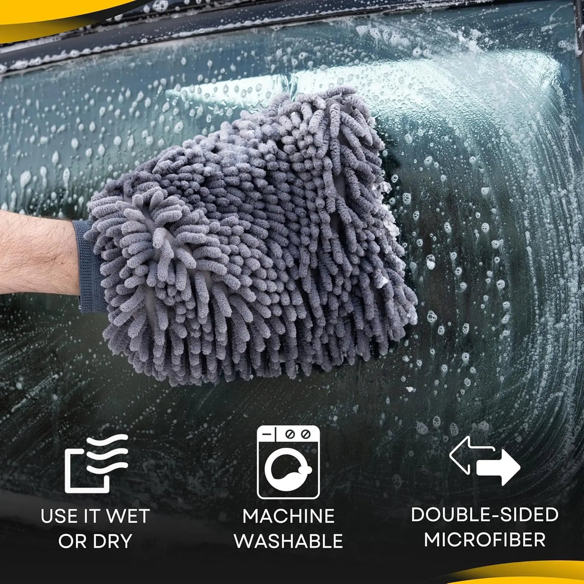 Chenille Microfiber Car Wash Mitt – Scratch-Free, Lint-Free Car Wash Mitt Qme