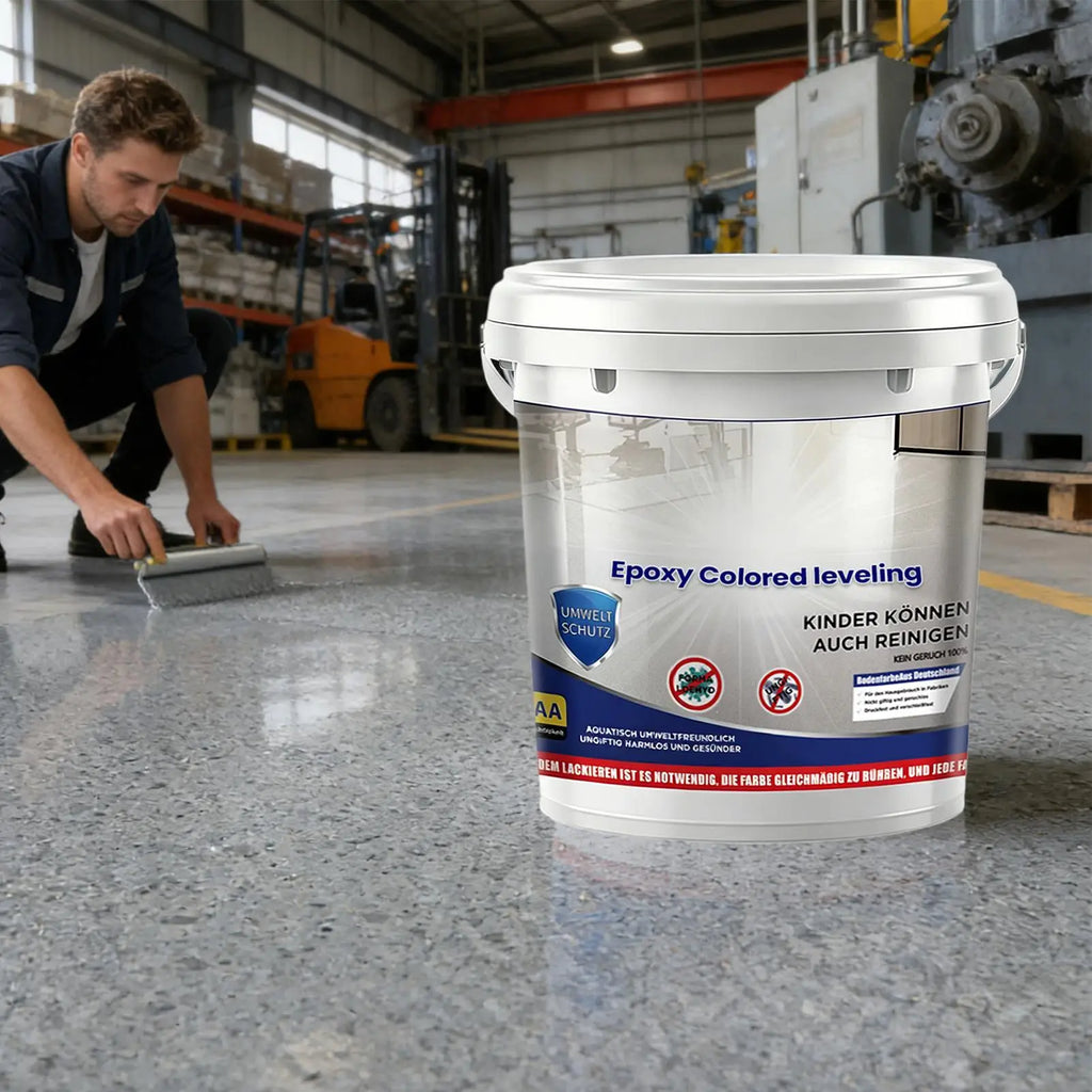 High-Gloss Self-Leveling Garage Floor Paint 500ml | Epoxy Floor Paint Coating Qme