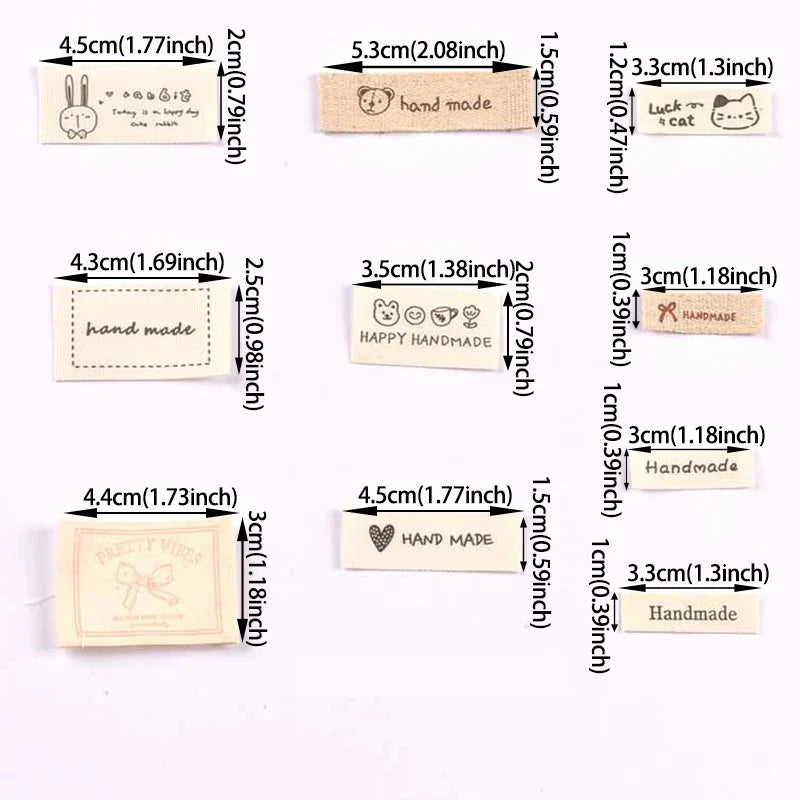 10 Cute Animal Fabric Sew-On Labels for DIY Clothes & Crafts Fabric Sew-On Labels Qme