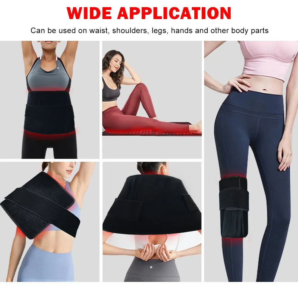 Red Light Therapy Mat 360 LEDs 660nm 850nm Full Body Pad Red Light Therapy Mat Qst