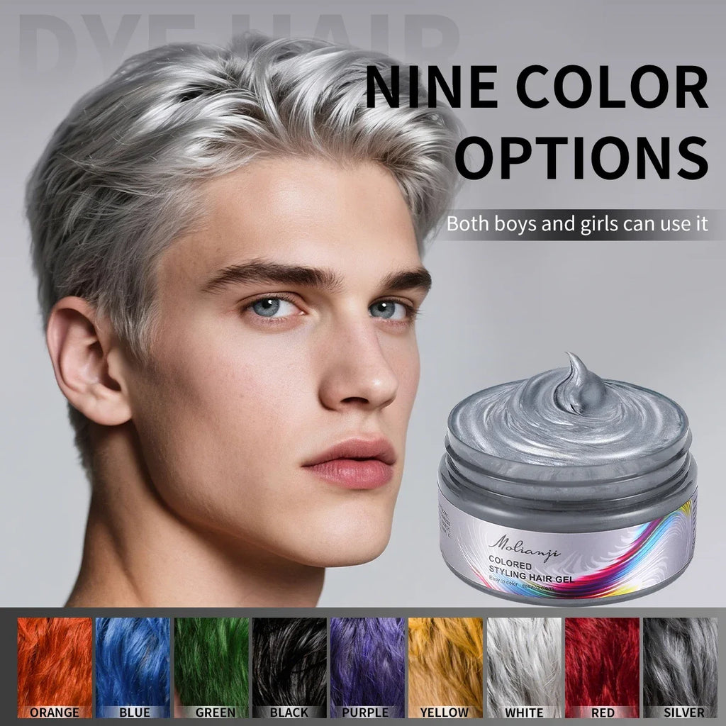 Hair Dye Styling Wax – Long-Lasting, 9 Color Options Hair Dye Wax Qme