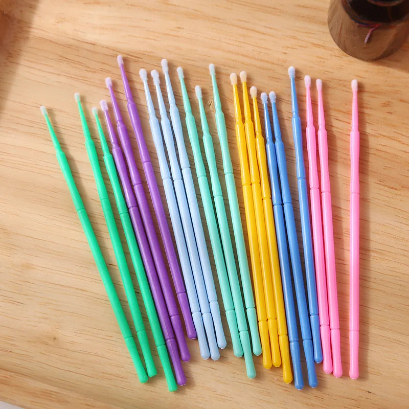 Disposable Microbrush Applicators for Eyelash Extensions 100pcs Lash Applicator Brush Qme