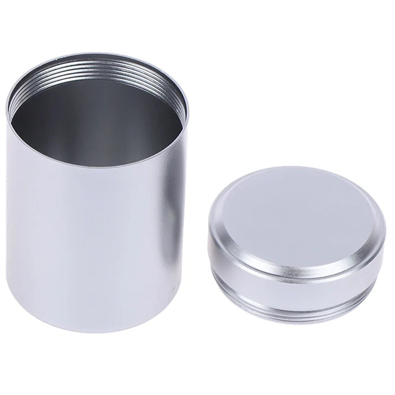 Silver Airtight Aluminum Herb Stash Container – 65×45mm Herb Storage Container Qme