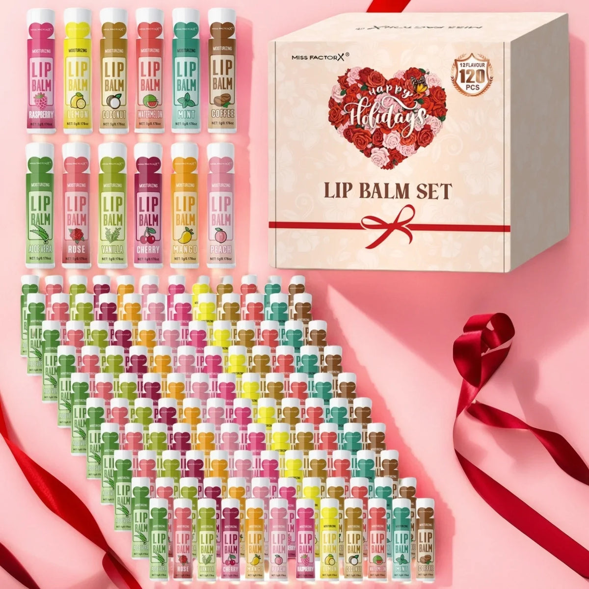 Holiday Luxury Lipstick Gift Box Set – Moisturizing & Shiny Lipstick Gift Set Qme