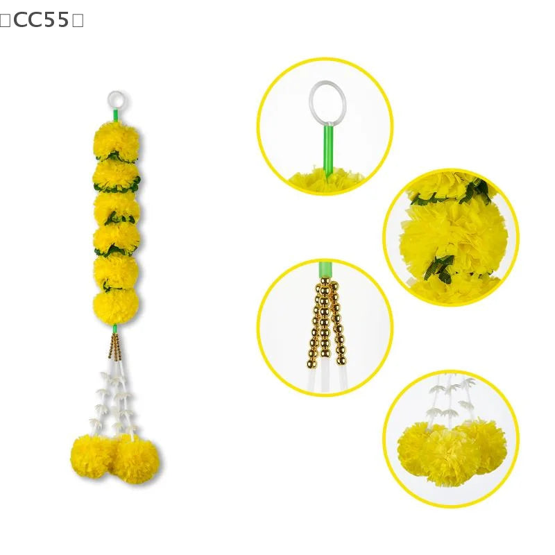 Marigold Flower Garland – Halloween, Diwali & Fiesta Décor Floral Party Garland Qst