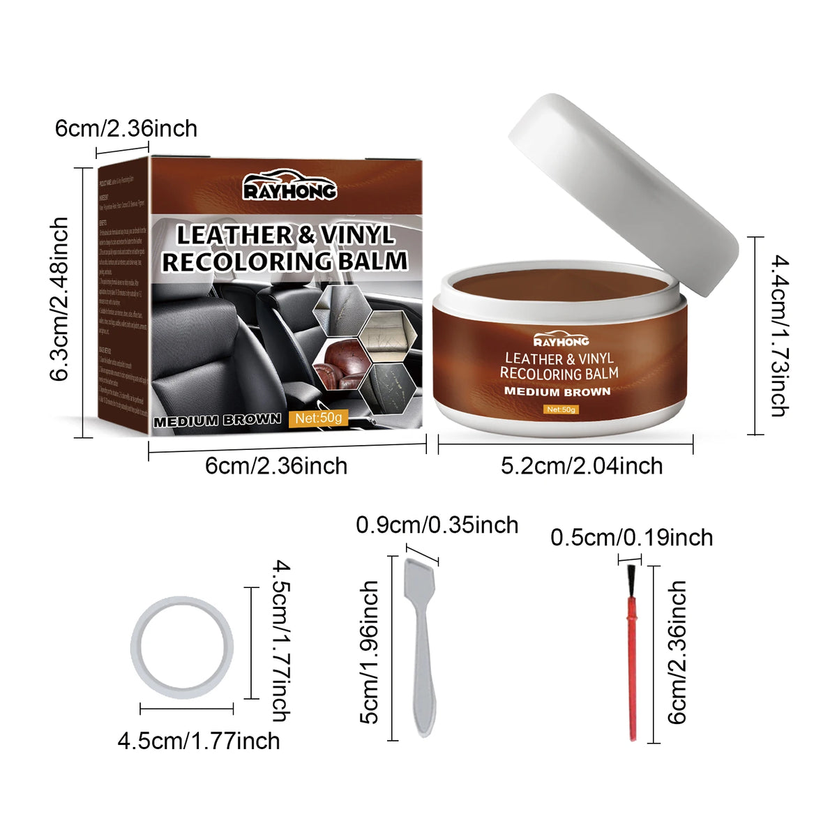 RayHong Leather Touch Up Paste Set – Car, Sofa & Shoe Repair Leather Repair Paste Qst