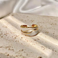 Drop Glaze Double-Layered Ring for Women – Elegant Wedding Jewelry Fashion Ring Qme bai resizable