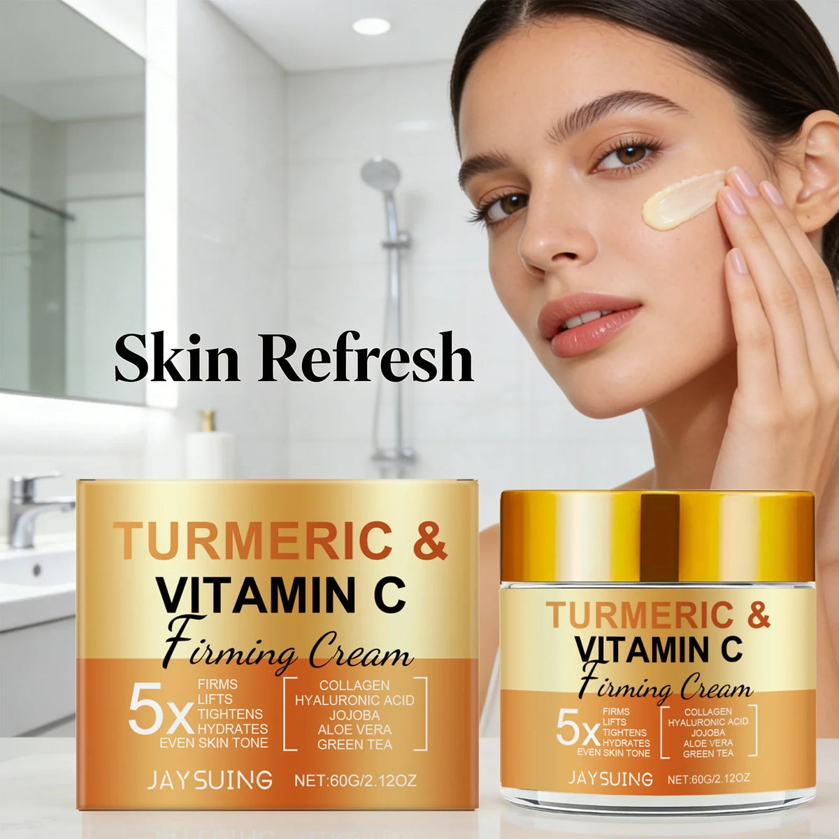 Jaysuing Turmeric Firming Face Cream – Brighten & Smooth Firming Face Cream Qme