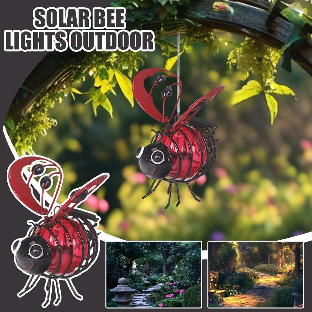Solar Bee Garden Lamp | Waterproof Metal Outdoor Yard Light Solar Garden Light Qme