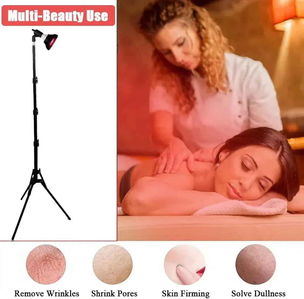 ZONGKUNG 54W Red Light Therapy Lamp 660nm 850nm with Stand Red Light Therapy Lamp Qst