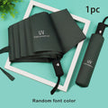 8-Rib Auto Folding Umbrella – One-Touch Open, Compact Design Compact Folding Umbrella Qst green