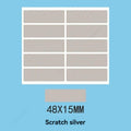 100 Pcs Rectangle Scratch Off Sticker Labels – 10 Sheets Pack Scratch Off Stickers Qme 100pcs silver