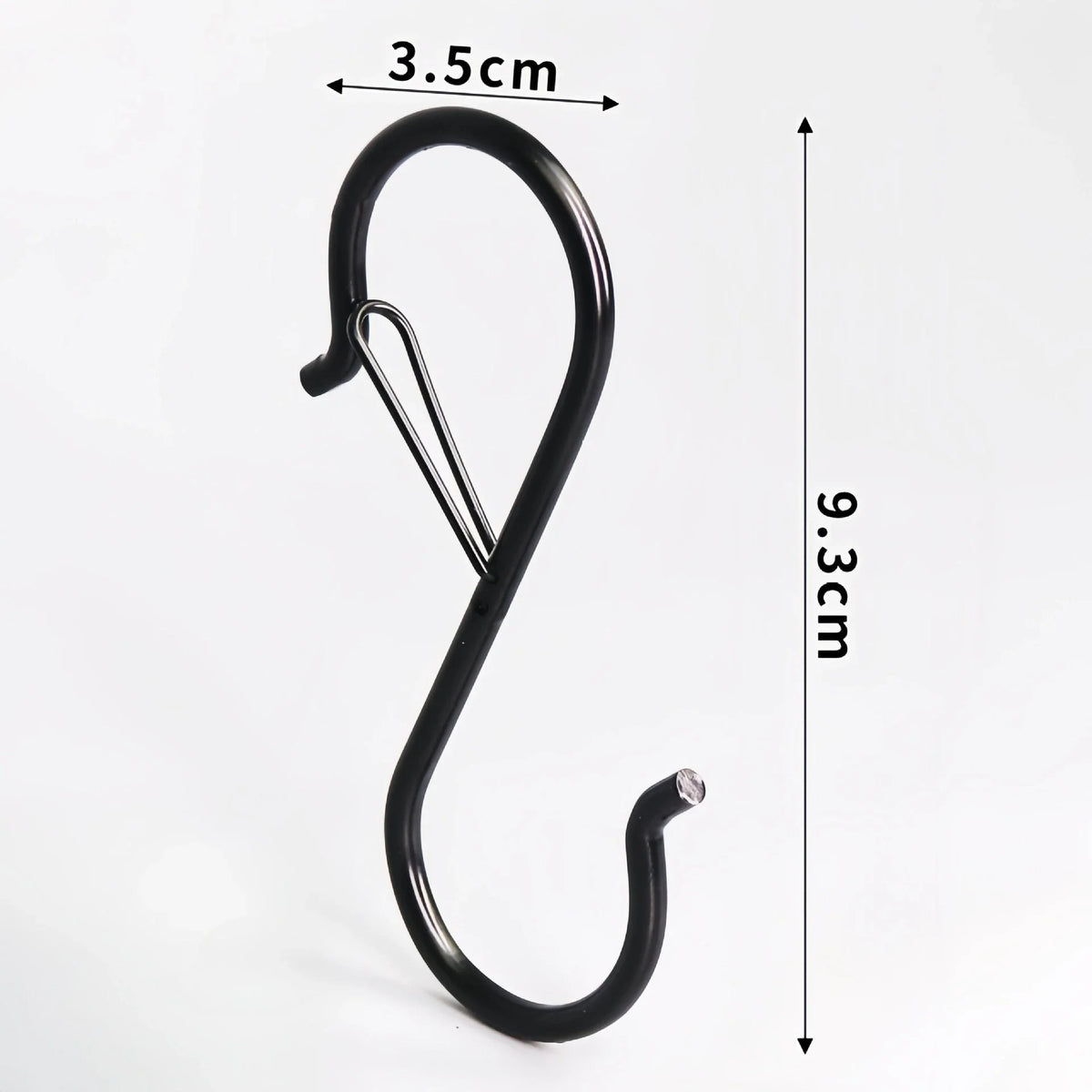 Heavy Duty Large Metal S Hooks with Safety Buckle – 2 or 4 Pack S Hooks Set Qme
