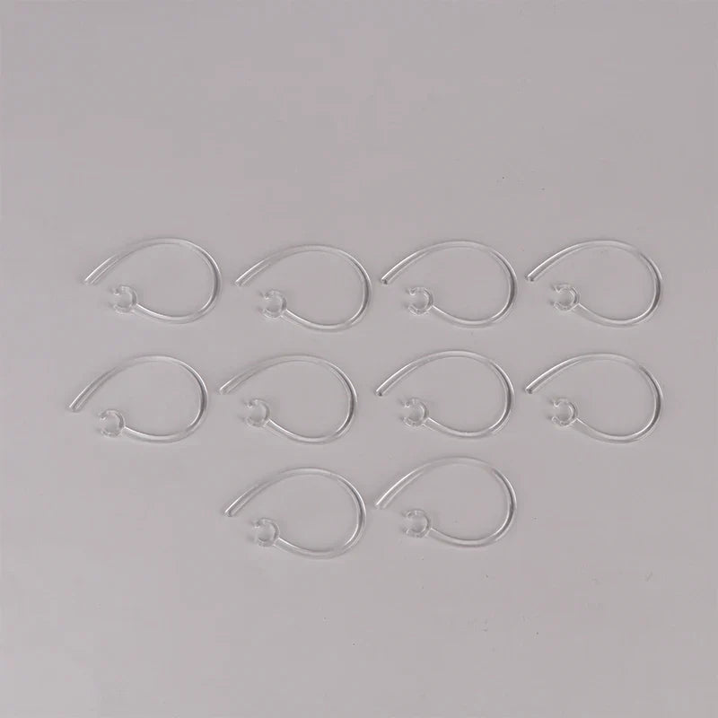 Universal Bluetooth Headset Earhooks Hook Loop 6mm – 10pcs Headset Earhook Clips Qme Transparent