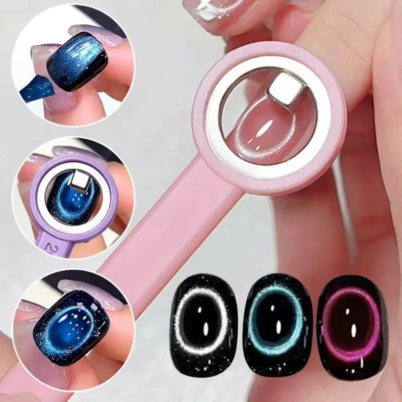 Cat Eye Nail Magnet Ring – Reusable Gel Polish Manicure Tool Nail Art Magnet Tool Qme